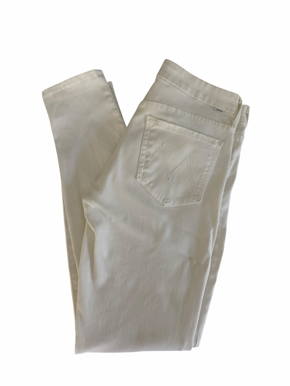 MOTHER White The Looker Skinny Jeans High Rise Stretch denim 28